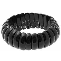 KBKRKQ025 Mix and Match Black Wide Band Bracelet