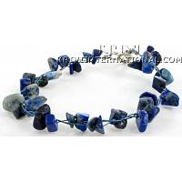 KBKRKQ083 Lovely Gemstone Jewelry Blue Wire Bracelet