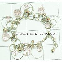KBKTKNA15 Stylish Glass Beads & Charm Bracelet