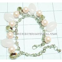 KBKTKNB13 Lovely Glass Beads and Charm Bracelet