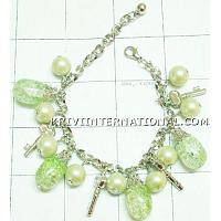 KBKTKNB14 Amazing Design Glass Beads & Charm Bracelet