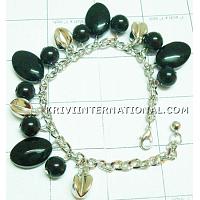 KBKTKNE13 Lovely Glass Beads and Charm Bracelet