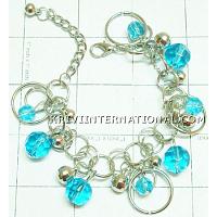 KBKTKNE15 Stylish Glass Beads & Charm Bracelet