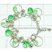 KBKTKNF15 Stylish Glass Beads & Charm Bracelet
