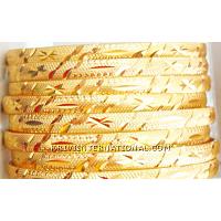 KBKTKR016 2 sets of 4 artificial gold bangles each