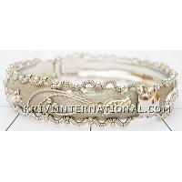 KBLKKL001 Oxidised metallic bracelete with metallic handiwork and carving