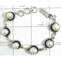 KBLLKT007 White Metal Jewelry Gemstone Bracelet
