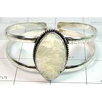 KBLLKT032 White Metal Jewelry Cuff Bracelet