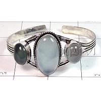 KBLLKT033 White Metal Jewelry Cuff Bracelet