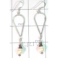 KELLKT013 Lovely White Metal Jewelry Pearl Earring