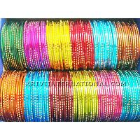 KKKTKQ040 12 dozen bangles in 12 different colours with handiwork