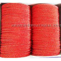 KKKTLK047 Metallic red colour bangles with glitter handiwork