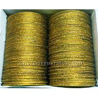 KKLKKL003 8 dozen antique colour metallic bangles with antique glitter handiwork