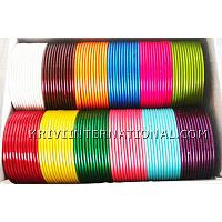 KKLKKL005 12 dozen plain metallic bangles in 12 different colours
