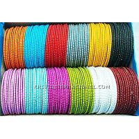 KKLKKL043 12 dozen bangles in 12 different colours with coloured hand paint work.