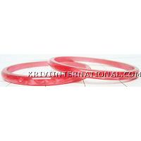 KKLKKN048 A pair of acrylic bangles with granite work