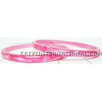 KKLKKN050 A pair of acrylic bangles with granite work