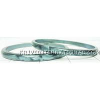 KKLKKN051 A pair of acrylic bangles with granite work