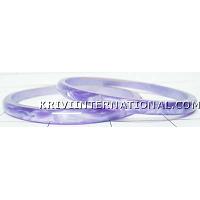 KKLKKN053 A pair of acrylic bangles with granite work