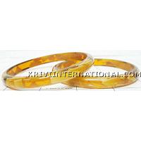 KKLKKN056 A pair of acrylic bangles with water effect