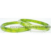 KKLKKN057 A pair of acrylic bangles with water effect