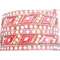 KKLKKQF19 2 broad and 4 thin lac bangles with stones handiwork