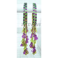 KKLLKMB03 4 Thin Bangles with colored stones & Hangings