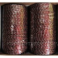 KKLLKTE01 8 Dozen Cheery Metallic Bangles with Glitter Handiwork
