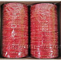 KKLLKTF03 8 Dozen Red Metallic Bangles with Glitter Handiwork
