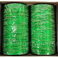KKLLKTI03 8 Dozen Green Metallic Bangles with Glitter Handiwork