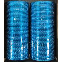 KKLLLKC04 12 Dozen Blue Metallic Bangle Choori 
