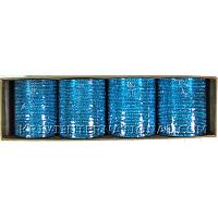 KKLLLKF02 12 Dozen Blue Metallic Bangles Choori with Glitter Handiwork
