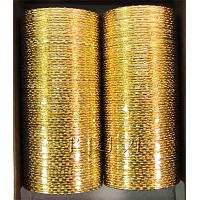 KKLLLKF04 12 Dozen Golden Metallic Bangle Choori 