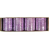KKLLLKK02 12 Dozen Purple Metallic Bangles Choori with Glitter Handiwork