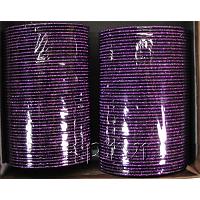 KKLLLKK03 8 Dozen Purple Metal Bangles Choori with Glitter Handiwork