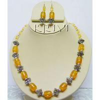 KNKRKS002 Wholesale Glass Beads Necklace Set