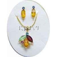 KNKRKS012 Stylish Korean Jewelry Necklace Set