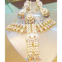 KNKRKT043 Traditional Indian Necklace set With Tikka