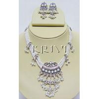 KNKRLL006 Antique Finish Pearl Necklace Set