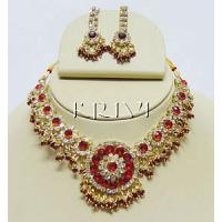 KNKRLL009 Indian Handcrafted Fashion Jewelry Necklace Set
