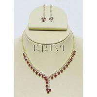 KNKRLL021 Fashion Faceted Stone Necklace Set