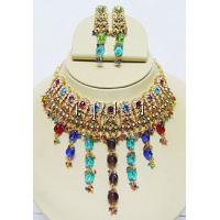KNKRLL026 Wholesale Indian Handcrafted Costume Jewelry Necklace Set