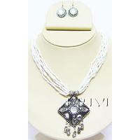 KNKSKM024 Highly Fashionable Necklace Earring Set