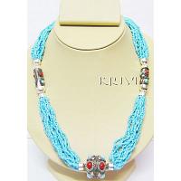 KNKSKM038 Turquoise Color Costume Jewelry Necklace