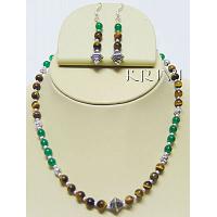 KNKSKN019 Semi Precious Stone Necklace & Earring Set