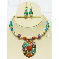KNKSKQ001 Traditional Indian Designer Necklace Set