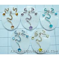 KNKTKL002 Combo Pack of 5 Necklace Sets with Colored Stones