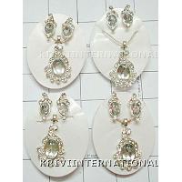 KNKTKL005 Combo Pack of 4 Necklace Sets with Colored Stones