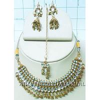 KNLKKO010 Indian Designer Necklace Earring Set