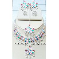 KNLKKP005 Highly Fashionable Necklace Earring Set